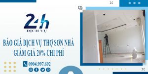 Báo giá dịch vụ thợ sơn nhà tại Vũng Tàu - Giảm giá 20% chi phí